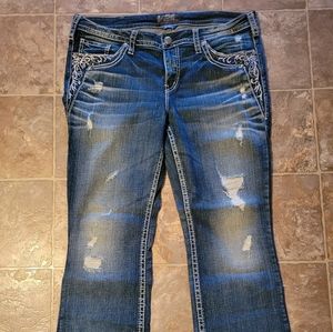 W16/31L Silver Jeans - Tuesday Mid Boot
